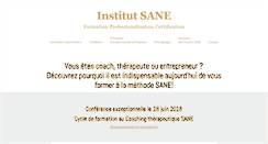 Desktop Screenshot of institutsane.com
